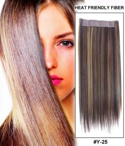 16" Straight Synthetic Piano Color Miracle Wire Uni-Hair Extension E51007-Y-25