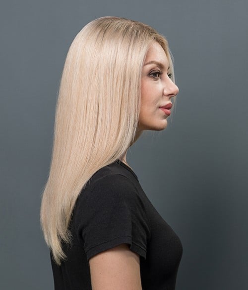 Custom 6.5"x6.5" Upgrade Claire Plus | Mono Top Remy Human Hair Topper | Halo-wire | Lace Front