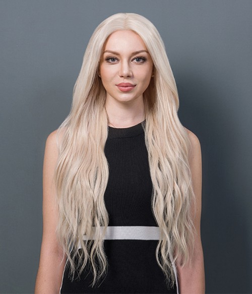 long blonde hair wig