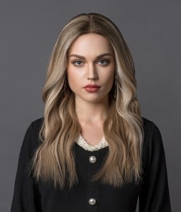 201R - Permafrost | Warm Toned Blonde and Natural Gold Blonde Blend shaded with Pale Brown