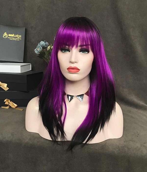 dye synthetic wig black
