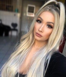 Blondie Platinum/ Icy Blonde Long Synthetic Lace Front Wig