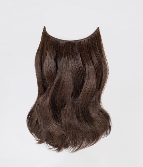 human hair halo extensions brown