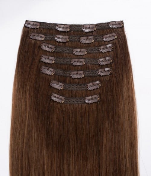 Audrey 16 140g 7 Pieces Classic Clip-in Remy Human Hair Extensions -  UniWigs ® Official Site