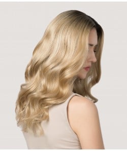 10R Creamy Ice | Gold blond blend with light blonde and dark roots