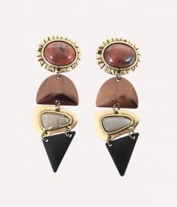 Retro | Spliced Geometric Drop Earrings