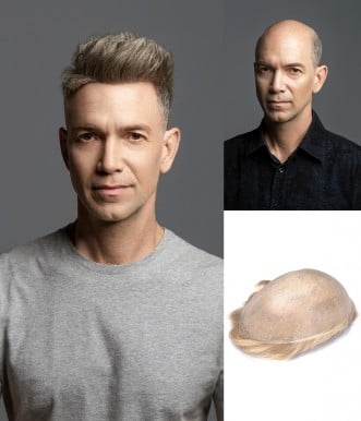 Eros-Ultra Thin Skin V-looped Hair System for Men