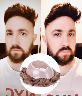Apollo --- Mono Poly Durable Hair Replacement System For Men