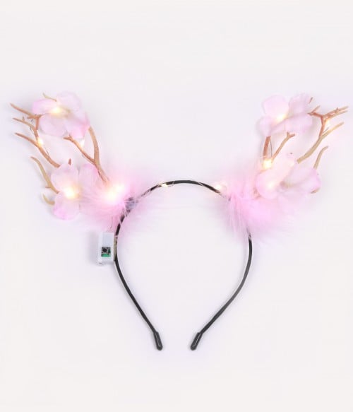 LED Flower Tail Pink Headband