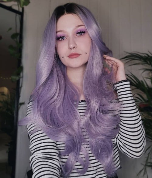 lilac lace front wig