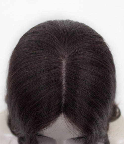 low density human hair topper