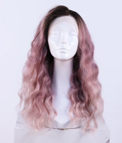 curly pink ombre hair
