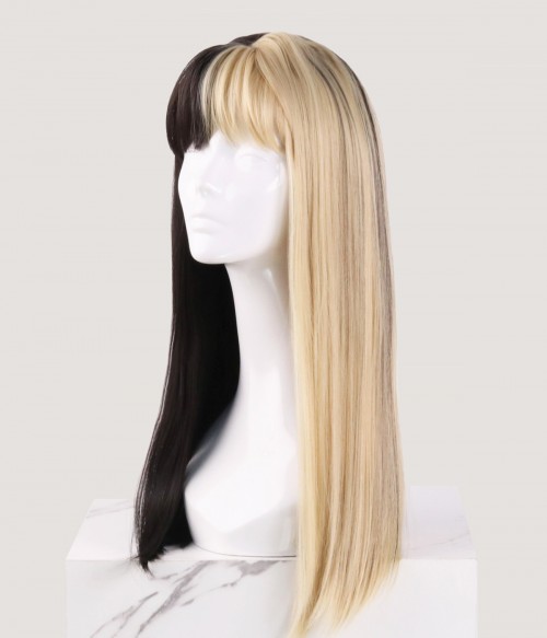 blonde plastic wig