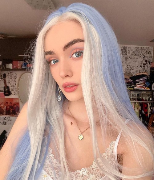 Frosty Ice | Soft Blue Face Framing Highlight Synthetic Lace Front Wig -  Uniwigs Â® Official Site