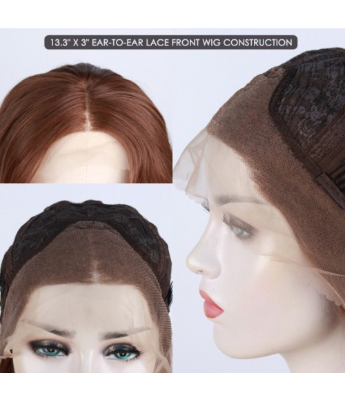 Bambi | Gray Brown Ombre Long Layered Synthetic Lace Front