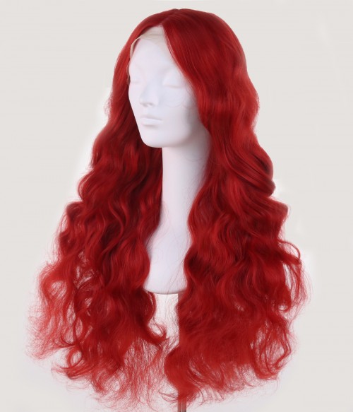 Scarlett Bold Red Curly Synthetic Lace Front Wig Clearance