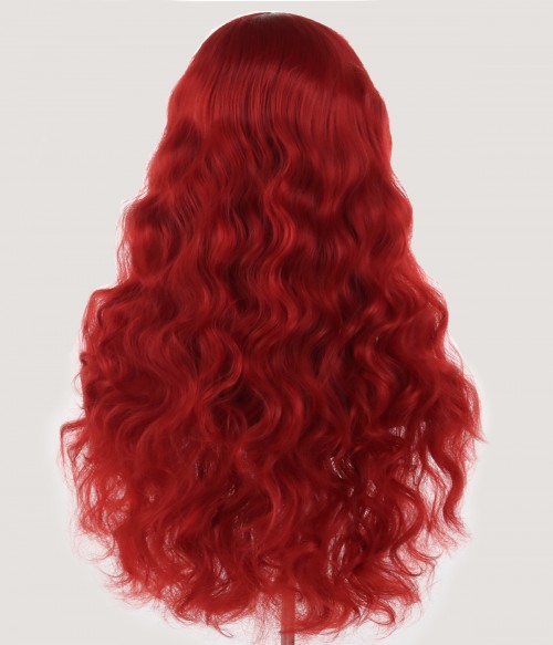 Scarlett Bold Red Curly Synthetic Lace Front Wig Clearance