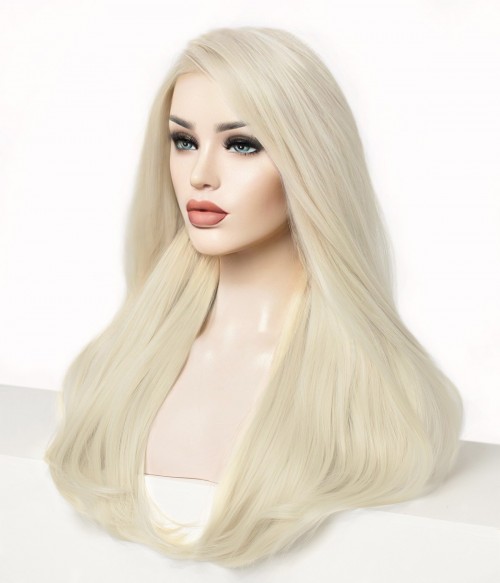 Giselle Ash Blonde Natural Straight Synthetic Lace Front Wig