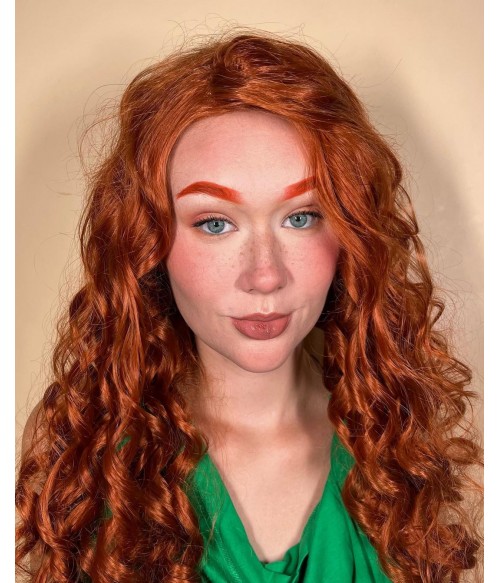 Merida Orange Copper Curly Synthetic Lace Front Wig UniWigs