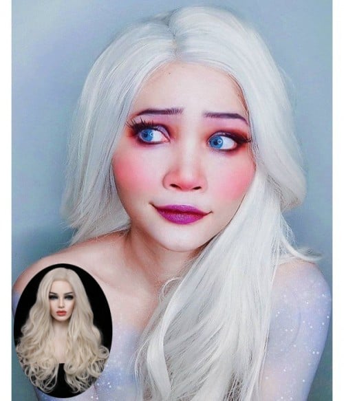 Becky | White Blonde Long Wavy Synthetic Lace Front Wig | Daenery Targaryen