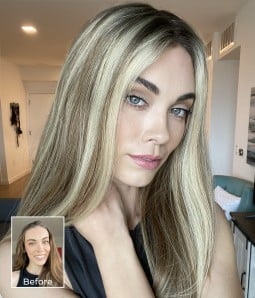 Morgan | Blonde Balayage Remy Human Hair Mono Top Wig | Lace Front