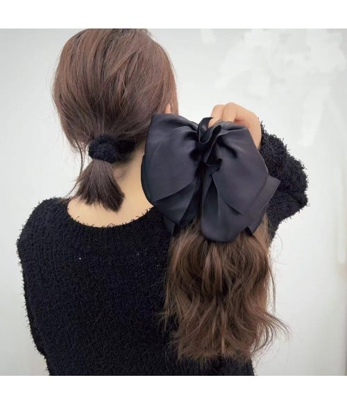 Wavy French Hair Bow Ponytail Extension