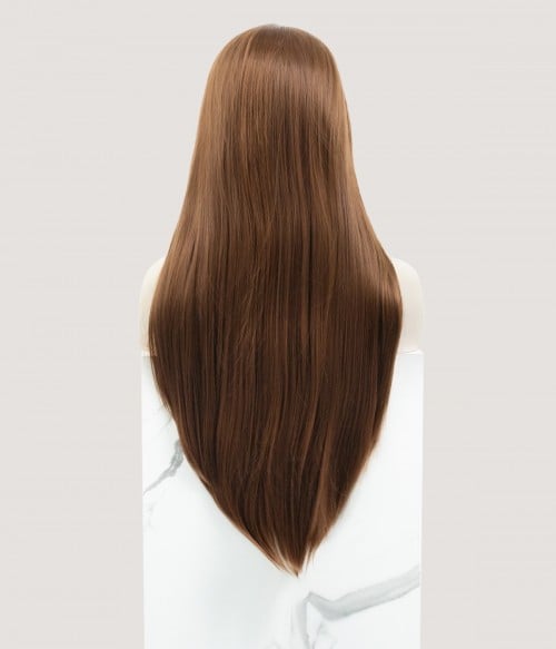Kana Medium Brown Long Straight Synthetic Lace Front Wig Final