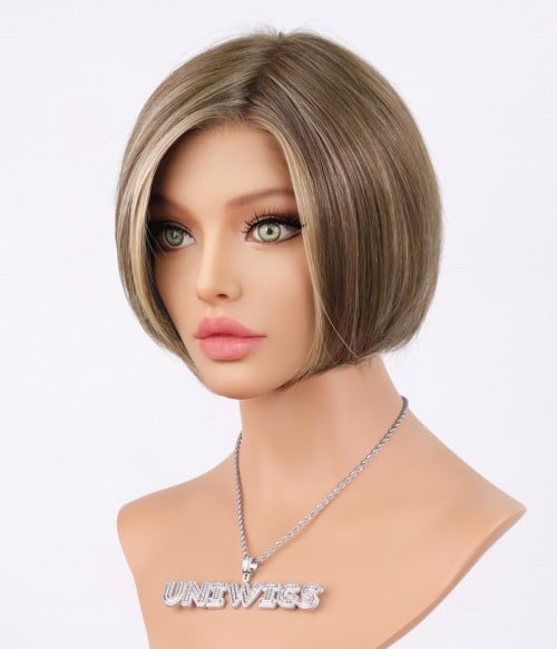 Barbara Highlighted Brown Realtress Blend Mono Top Wig Lace