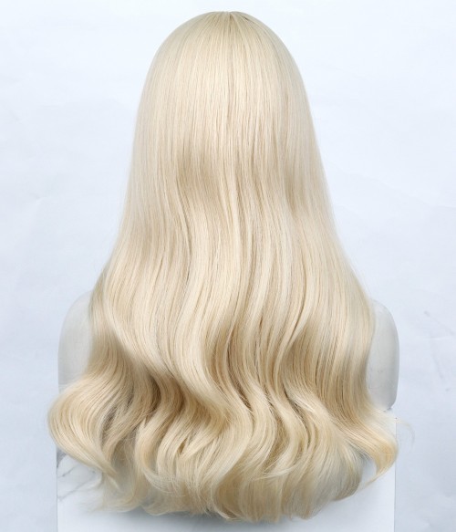 30 inches Barbie Lace front wheat blonde extra long wig Amazon.com : Fayniss 30 Inch 613 Blonde Wig Human Hair 180  main image 4