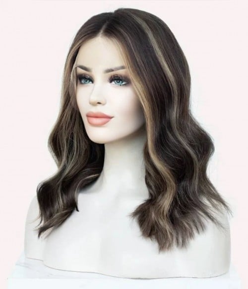 Jennifer Brown Balayage Remy Human Hair Lace Front Wig UniWigs