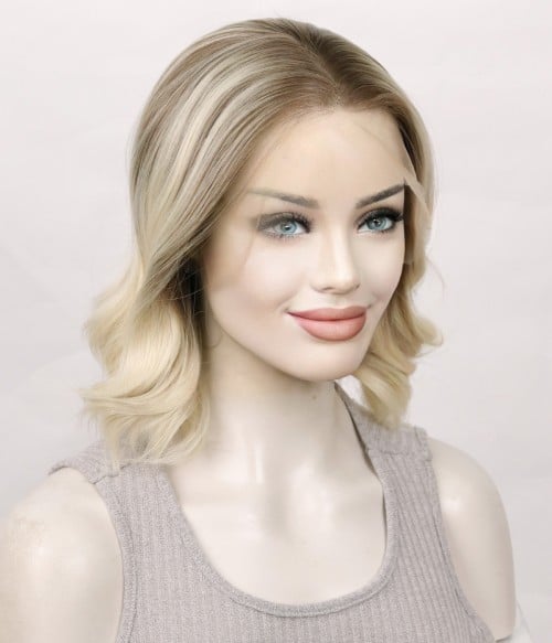 Blonde lace store front wig bob