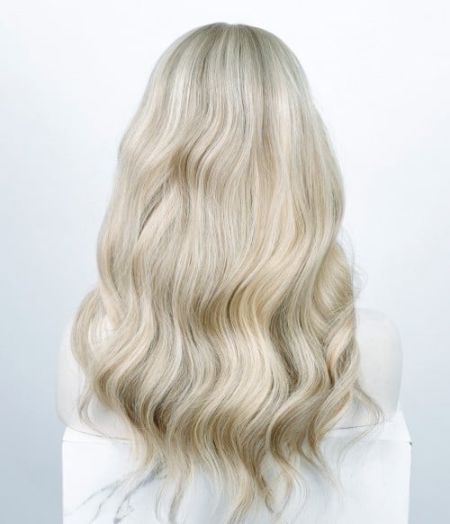 Seren Long Blonde Balayage Remy Human Hair Silk Top Wig Lace