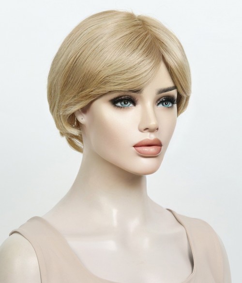 Diane Creamy Blonde Mono Top Synthetic Wig Heat Friendly Short Style Clearance