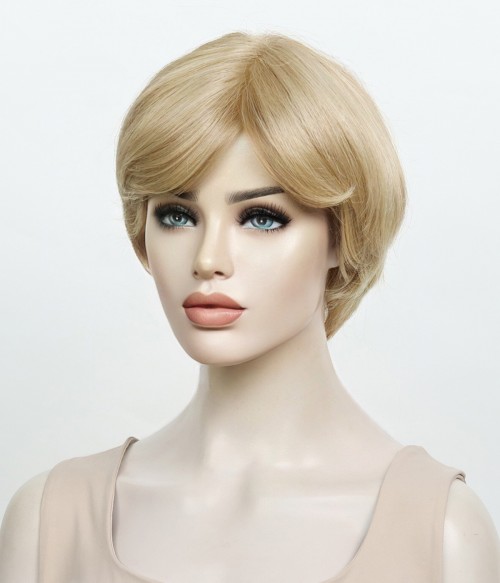 Diane Creamy Blonde Mono Top Synthetic Wig Heat Friendly Short Style Clearance