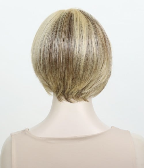 Alisyn Blonde Balayage Short Wedge Bob Mono Top Synthetic Wig