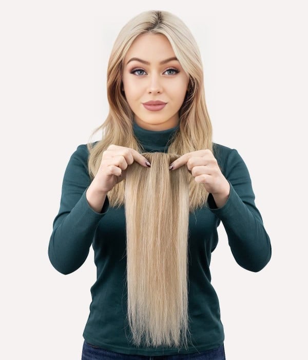 2” x 3” Lina No Track Frontals Clip-In Hair Volumizer | Hair Patch | 18”