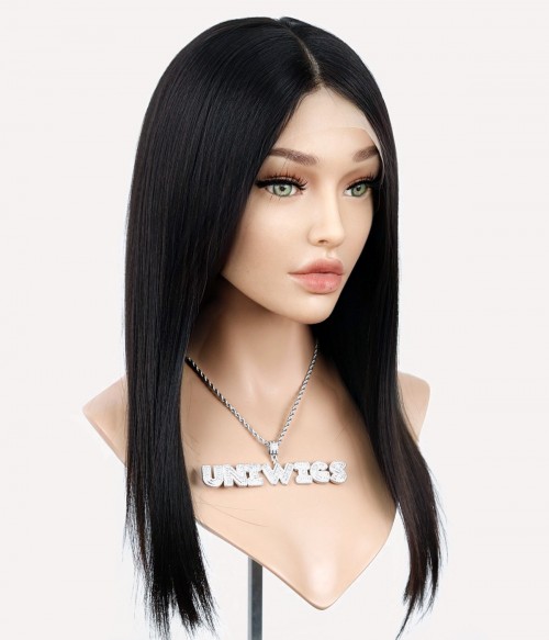 Sloane Natural Black Remy Human Hair Full Lace with Silk Top Wig