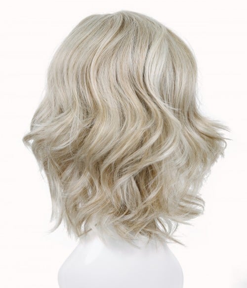 Blonde Curly Long Lace Front hotsell Wig Human Blend Wavy Glueless Alopecia Cancer Heat