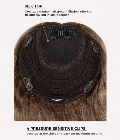 9” X 9” Savannah Silk Top Remy Human Hair Topper | With Layers