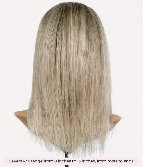 Celebrity Long Beige Blonde layered purchases cut h.d lacefront wig human blended