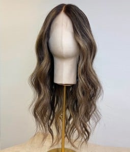 Maeve | Brunette Balayage Remy Human Hair Lace Front Wig