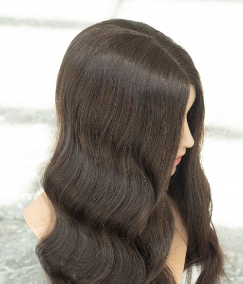 9” Breeze| Ultra-breathable Lace Top Human Hair Topper| Lace Front|  With Halo-Wire