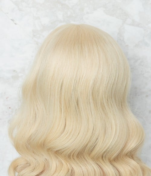 Clearance | 5.5"X5.5" MONO TOP REMY HUMAN HAIR TOPPER | LACE FRONT | G-613 Platinum Blonde | Final Sale - UniWigs ® Official Site