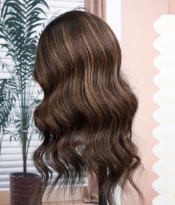 Star A | Brunette Balayage Remy Human Hair Lace Front Wig