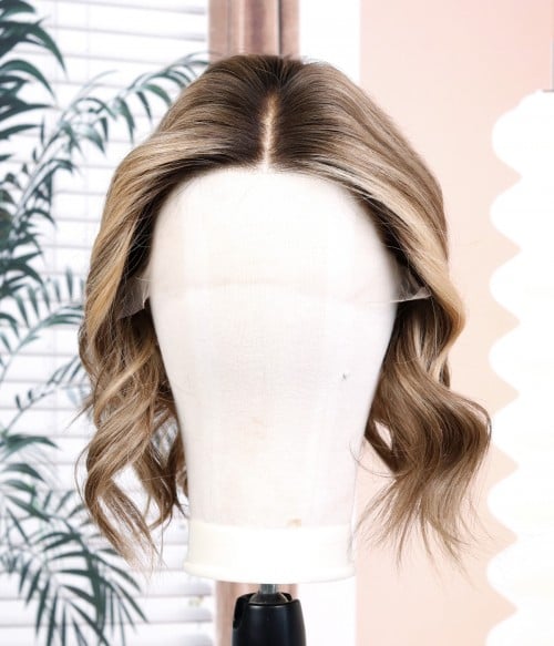 Star B | Bronde Balayage Remy Human Hair Lace Front Wig - UniWigs ® Official Site