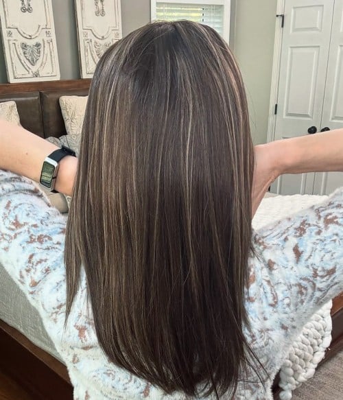 Talia | Espresso Cream Blend Layered Remy Human Hair Lace Front Wig S/M - UniWigs ® Official Site