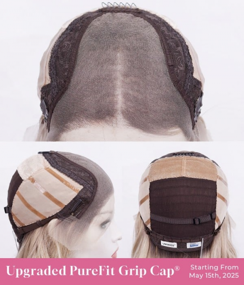 Mandy | Taupe Brown Bob Remy Human Hair Lace Front Wig S/M  display picture 2
