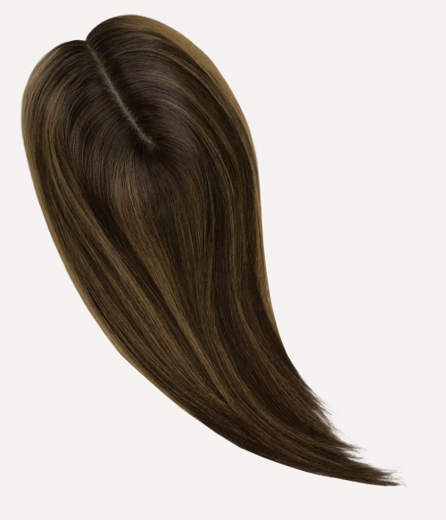 Human Hair Topper Hand-Tied Mono Top Glueless Natural Movement Mono Top H #302 by Wig Pro - Hand-Tied Human Hairpiece main image 4