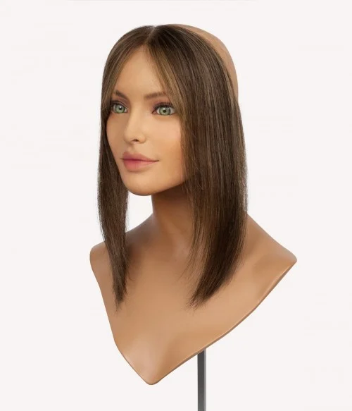 Clearance | 1.5"×11" Full Lace Human Hair Hairline Topper |Halo Wire| 14" | Final sale