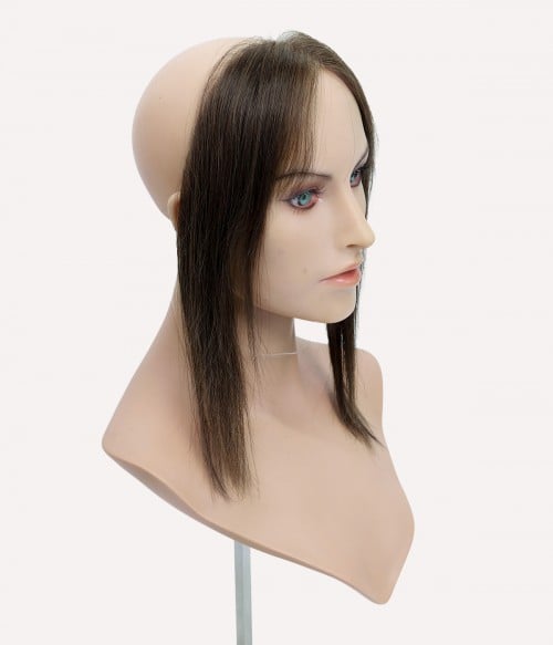 Clearance | 1.5"×11" Full Lace Human Hair Hairline Topper |Halo Wire| 14" | Final sale